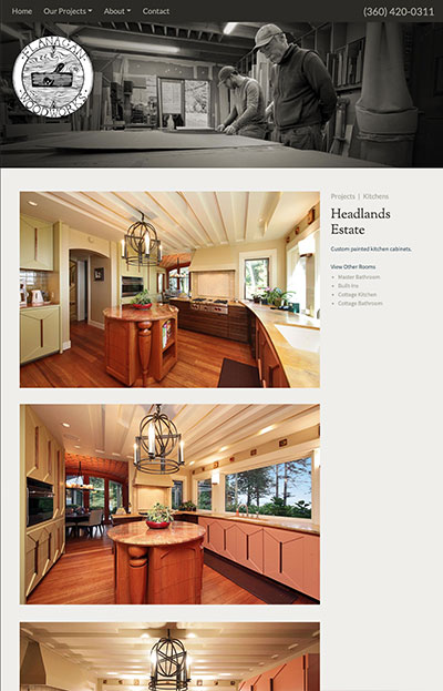 Whidbey Island Custom Kitchen Cabinet Website