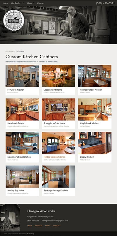 Whidbey Island Custom Kitchen Cabinets Website