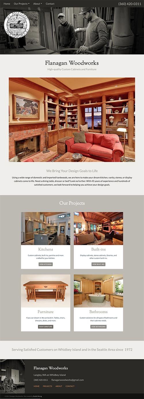 Whidbey Island Woodworkers Website Design
