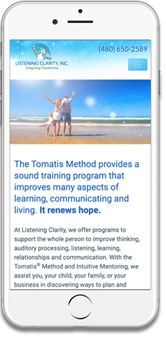 Tomatis Method Consultant Website Design