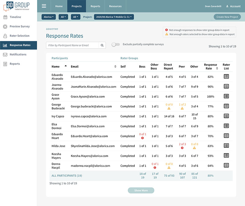 Survey System Interface Design