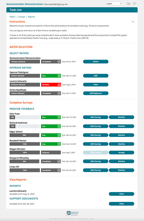 Survey System Interface Design