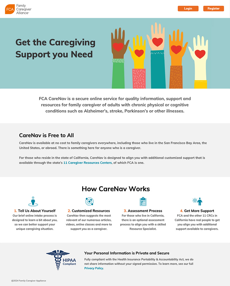 Caregiver Support System UI Design