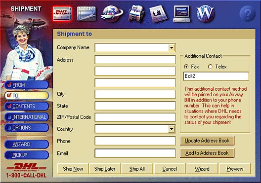 DHL Interface Design