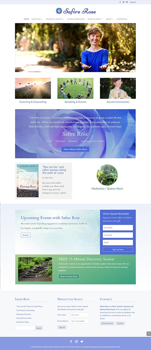 Spiritual Life Coach Website Design