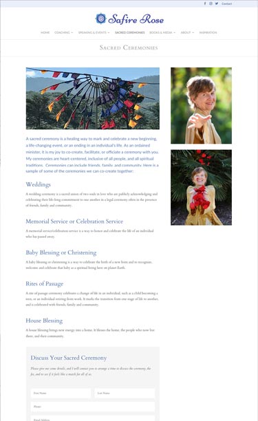 Spiritual Life Coach Website Design