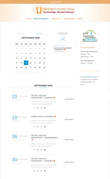 Yoga Studio Website Design